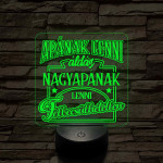 Apának lenni áldás, Nagypapának lenni felbecsülhetetlen - 7 színű 3D led lámpa