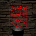 Nagymama – Szeretet, puszi és sütemény - 7 színű, színváltós 3D led lámpa