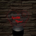 Szeretlek Mama! - 7 színű, színváltós 3D led lámpa