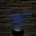 Szeretlek Mama! - 7 színű, színváltós 3D led lámpa