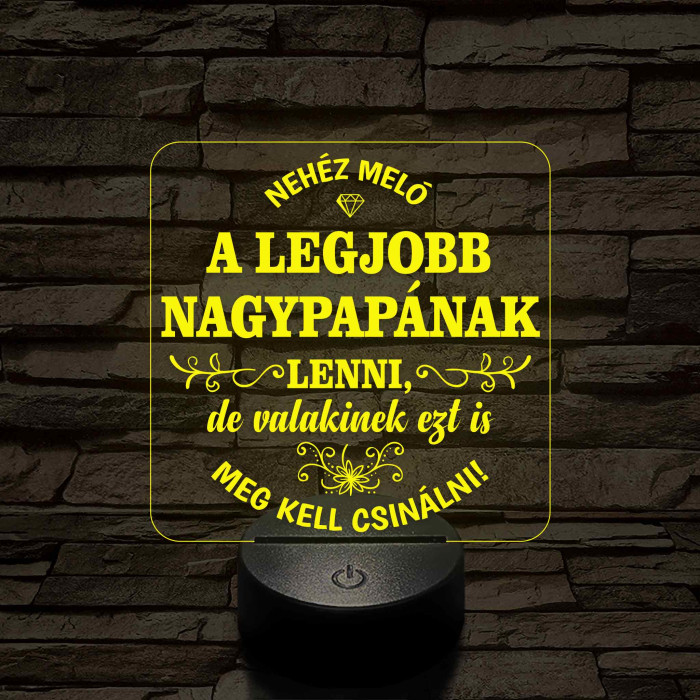 Nehéz meló - 7 színű, színváltós 3D led lámpa