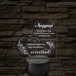 Nagypapi - 7 színű, színváltós 3D led lámpa