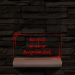 Recepció lámpa 20 cm fa talppal 7 színű 3D led lámpa