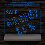 Leárazás, Sale, Akció 20 cm fa talppal 7 színű 3D led lámpa