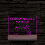 A kirakat rendezés alatt áll 20 cm fa talppal 7 színű 3D led lámpa