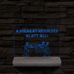 A kirakat rendezés alatt áll 20 cm fa talppal 7 színű 3D led lámpa
