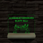 A kirakat rendezés alatt áll 20 cm fa talppal 7 színű 3D led lámpa