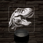 Rexi pofa 7 színű valósághű 3D led lámpa