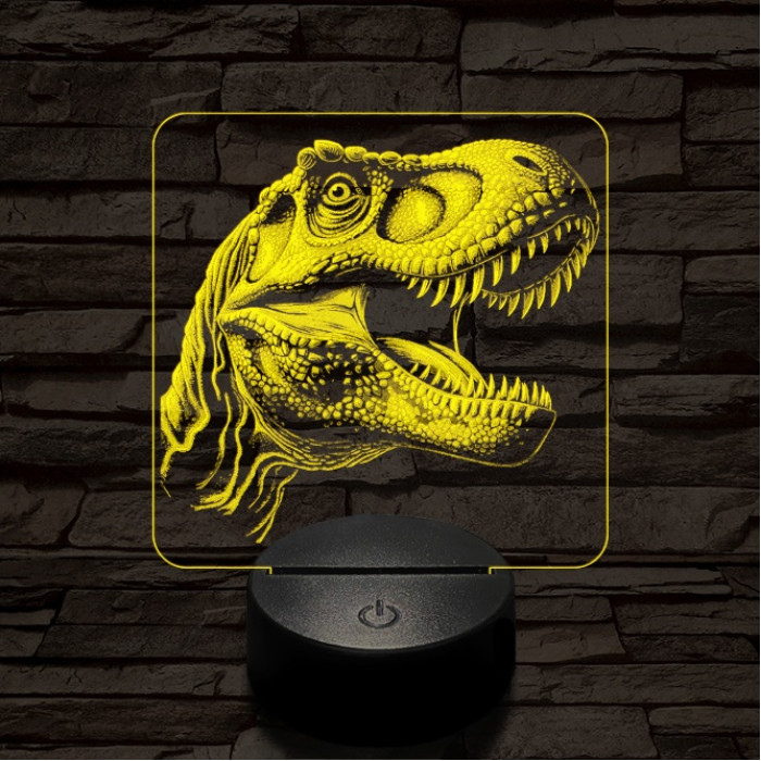 Rexi pofa 7 színű valósághű 3D led lámpa