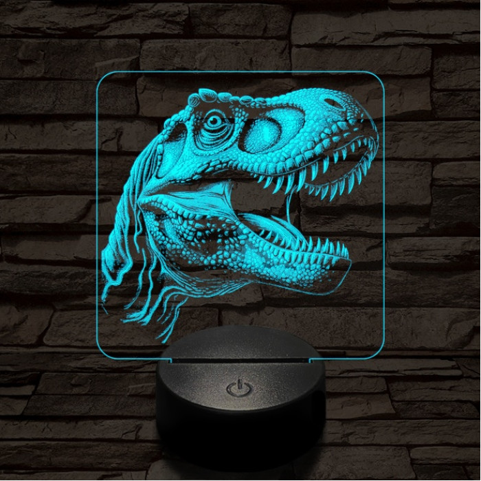 Rexi pofa 7 színű valósághű 3D led lámpa