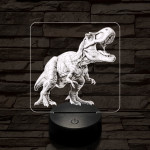 A zsarnokgyík ordítása 7 színű valósághű 3D led lámpa