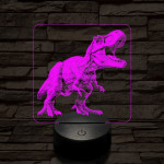A zsarnokgyík ordítása 7 színű valósághű 3D led lámpa