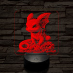Sárkánybébi 7 színű valósághű 3D led lámpa