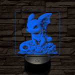 Sárkánybébi 7 színű valósághű 3D led lámpa