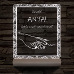 Anyák napja személyre szabott fatalppal 7 színű 3D led lámpa