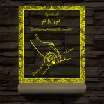 Anyák napja személyre szabott fatalppal 7 színű 3D led lámpa
