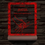 Anyák napja személyre szabott fatalppal 7 színű 3D led lámpa