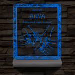 Anyák napja személyre szabott fatalppal 7 színű 3D led lámpa