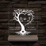Egyedi monogramok személyre szabott fatalppal 7 színű 3D led lámpa