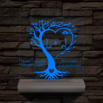 Egyedi monogramok személyre szabott fatalppal 7 színű 3D led lámpa