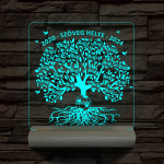 Focis osztályfa személyre szabott fatalppal 7 színű 3D led lámpa