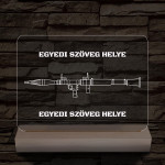 Fegyverek személyre szabott fatalppal 7 színű 3D led lámpa