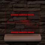 Fegyverek személyre szabott fatalppal 7 színű 3D led lámpa