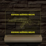 Fegyverek személyre szabott fatalppal 7 színű 3D led lámpa