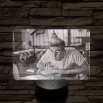 Kedves születésnapi ajándék nőknek és férfiaknak 7 színű 3D led lámpa