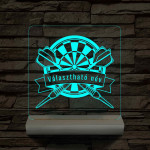 Személyre szabott Darts 7 színű 3D LED Lámpa – Fatalpas Gravírozott Ajándék