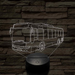 Személyre Szabható Busz Műanyagtalpas 3D LED Lámpa 