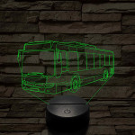 Személyre Szabható Busz Műanyagtalpas 3D LED Lámpa 