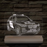 Rendőrségi rendszámos SUV fatalppal 7 színű 3D led lámpa
