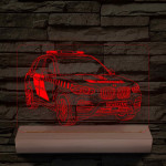 Rendőrségi rendszámos SUV fatalppal 7 színű 3D led lámpa