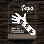 Papa kezekkel - fatalpas, színváltós 3D led lámpa