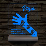 Papa kezekkel - fatalpas, színváltós 3D led lámpa