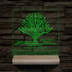 Informatikai IT osztályfa személyre szabott fa talppal 7 színű 3D led lámpa