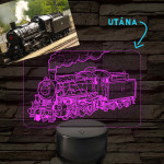 Grafică liniară personalizată pe baza unei fotografii - lampă LED cu 7 culori și schimbare de culoare