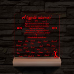 A legjobb edzőnek! - 7 színű 3D led lámpa