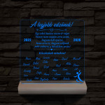 A legjobb edzőnek! - 7 színű 3D led lámpa