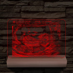 Magzati-ultrahangkép gravírozás fatalppal 7 színű 3D led lámpa