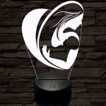 Anya és gyermeke 7 színű 3D led lámpa