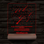 Csillaghullás személyre szabott 20 cm fa talp 7 színű 3D led lámpa