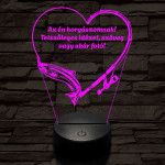 Horgász Love fotógravírozás  7 színű 3D led lámpa
