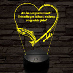Horgász Love fotógravírozás  7 színű 3D led lámpa