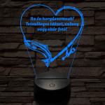 Horgász Love fotógravírozás  7 színű 3D led lámpa