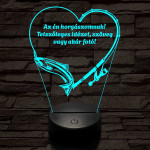 Horgász Love fotógravírozás  7 színű 3D led lámpa