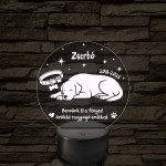 Hűséges Barát – Személyre szabható kutya emlék 7 színű, színváltós 3D LED lámpa