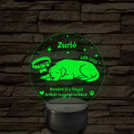 Hűséges Barát – Személyre szabható kutya emlék 7 színű, színváltós 3D LED lámpa
