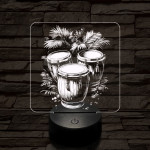 Konga móka 7 színű valósághű 3D led lámpa
